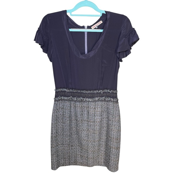 Rebecca Taylor 2 Pc Purple Tweed Dress Jacket‎ A Line Silk Classic Retro Office - Picture 14 of 16